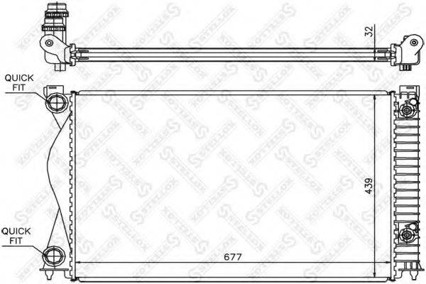 STELLOX 1025449SX Радіатор, охолодження двигуна