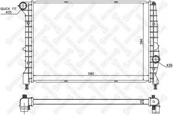 STELLOX 1025497SX Радіатор, охолодження двигуна