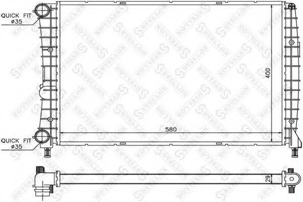 STELLOX 1025499SX Радіатор, охолодження двигуна