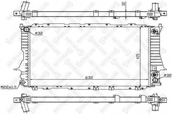 STELLOX 1025518SX Радіатор, охолодження двигуна