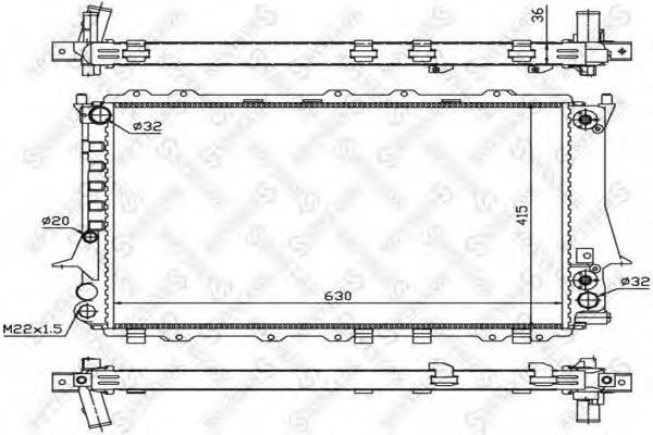 STELLOX 1025541SX Радіатор, охолодження двигуна