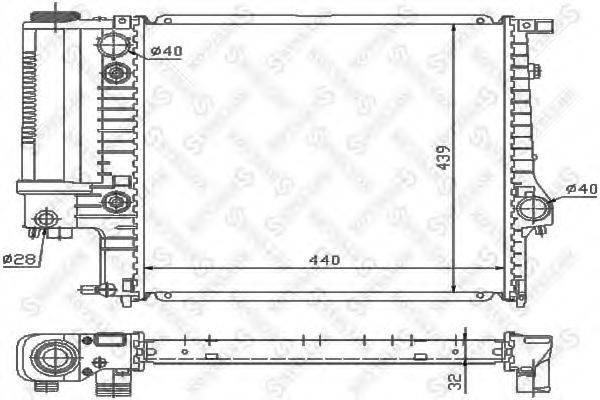 STELLOX 1025551SX Радіатор, охолодження двигуна