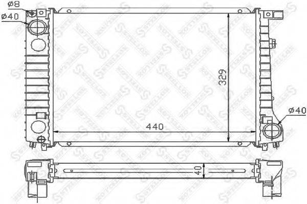 STELLOX 1025586SX Радіатор, охолодження двигуна