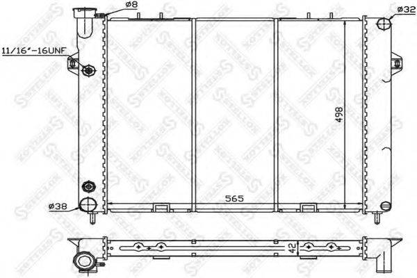 STELLOX 1025619SX Радіатор, охолодження двигуна