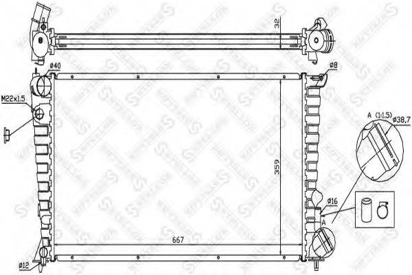 STELLOX 1025658SX Радіатор, охолодження двигуна