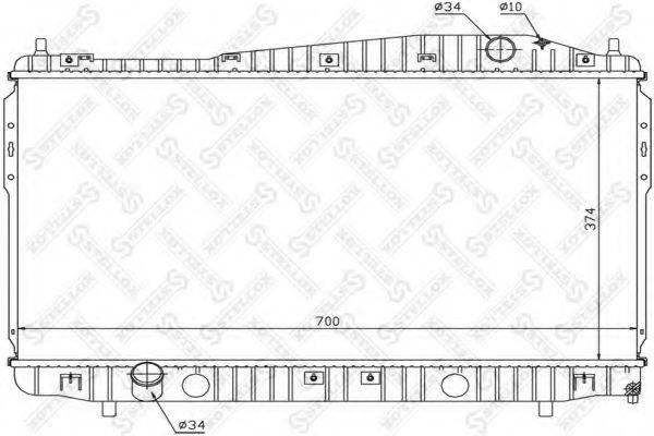 STELLOX 1025681SX Радіатор, охолодження двигуна