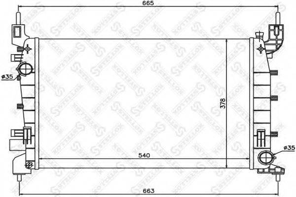 STELLOX 1025702SX Радіатор, охолодження двигуна