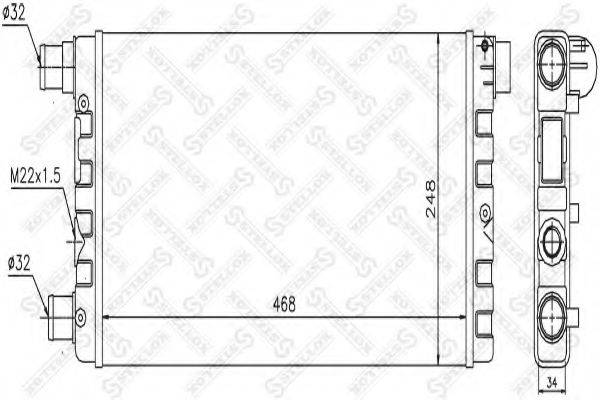 STELLOX 1025740SX Радіатор, охолодження двигуна