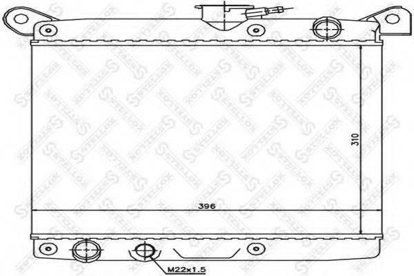 STELLOX 1025751SX Радіатор, охолодження двигуна