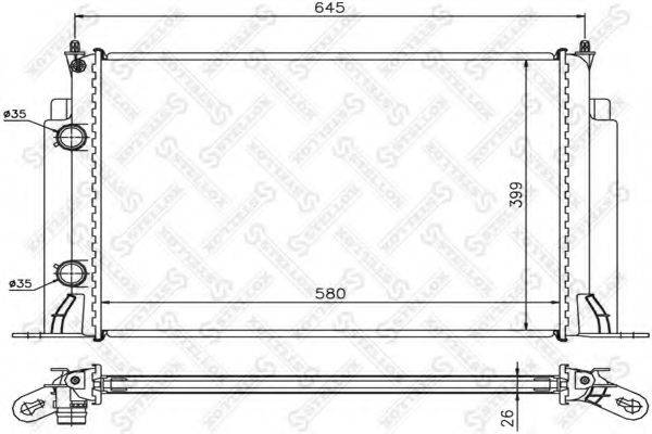 STELLOX 1025758SX Радіатор, охолодження двигуна