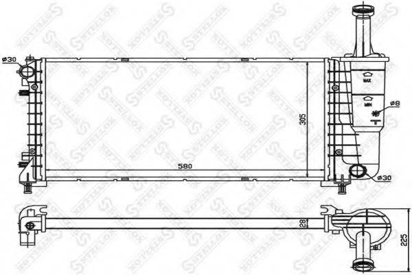 STELLOX 1025766SX Радіатор, охолодження двигуна