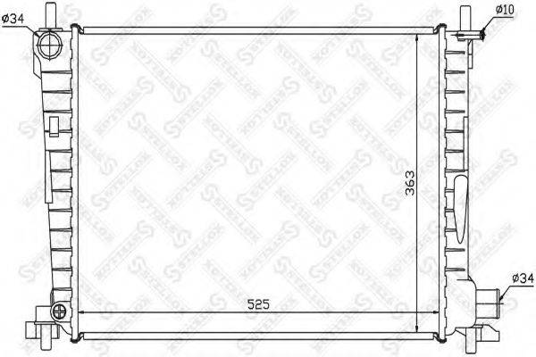 STELLOX 1025787SX Радіатор, охолодження двигуна