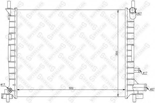 STELLOX 1025800SX Радіатор, охолодження двигуна