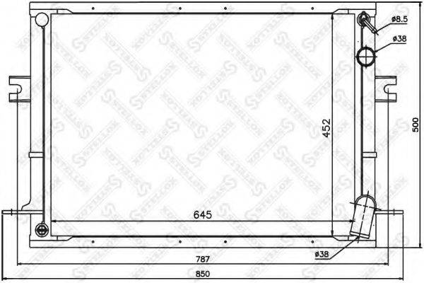 STELLOX 1025825SX Радіатор, охолодження двигуна