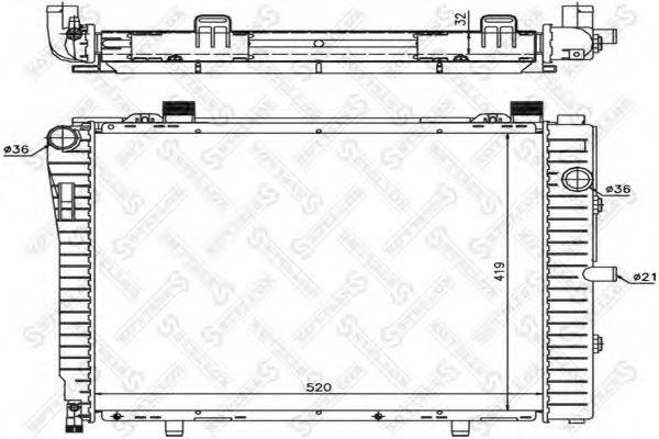 STELLOX 1025908SX Радіатор, охолодження двигуна