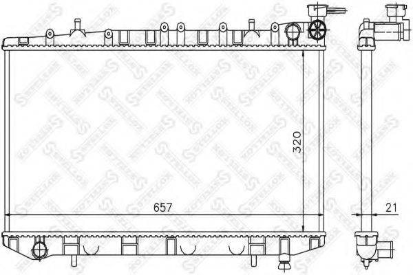 STELLOX 1025982SX Радіатор, охолодження двигуна