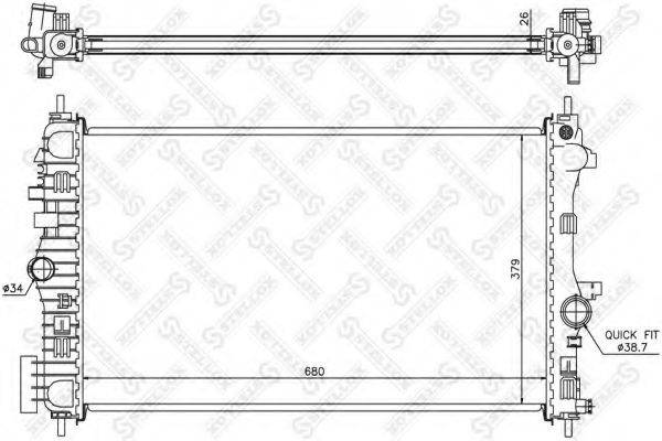 STELLOX 1026024SX Радіатор, охолодження двигуна