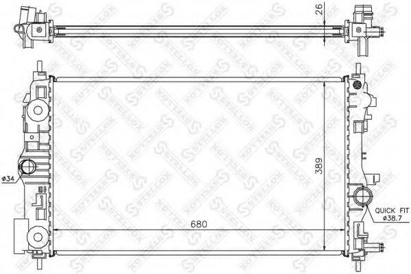 STELLOX 1026027SX Радіатор, охолодження двигуна