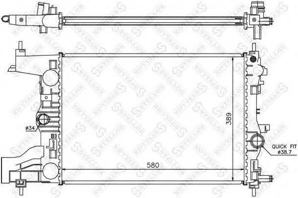 STELLOX 1026031SX Радіатор, охолодження двигуна