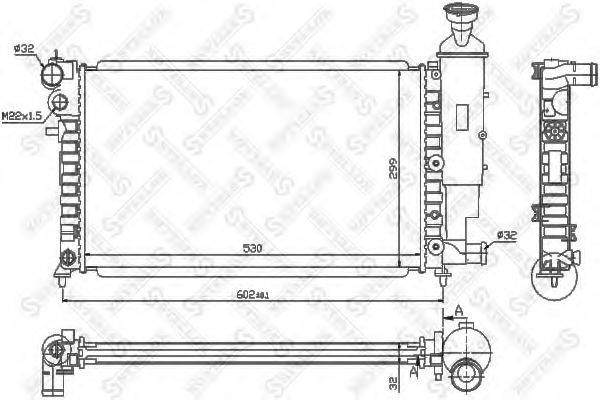 STELLOX 1026097SX Радіатор, охолодження двигуна