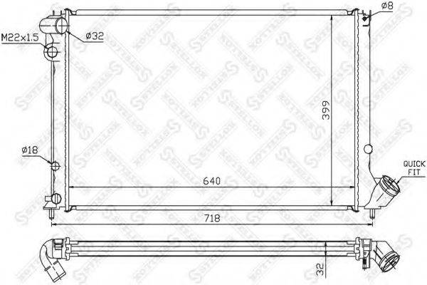 STELLOX 1026144SX Радіатор, охолодження двигуна