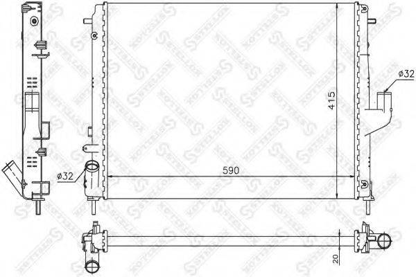 STELLOX 1026163SX Радіатор, охолодження двигуна