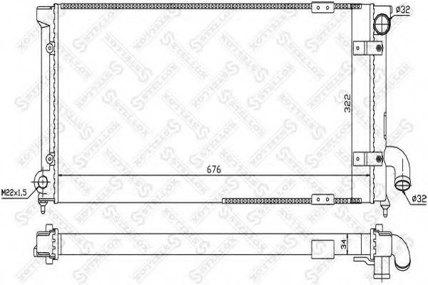 STELLOX 1026219SX Радіатор, охолодження двигуна