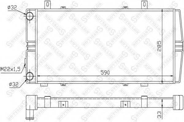 STELLOX 1026240SX Радіатор, охолодження двигуна