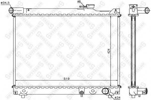 STELLOX 1026252SX Радіатор, охолодження двигуна