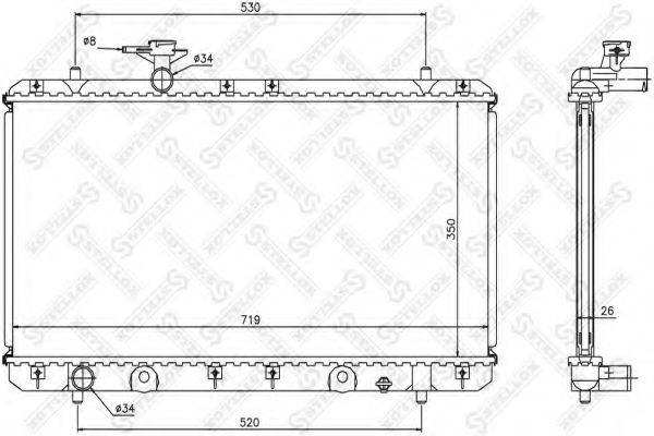 STELLOX 1026253SX Радіатор, охолодження двигуна