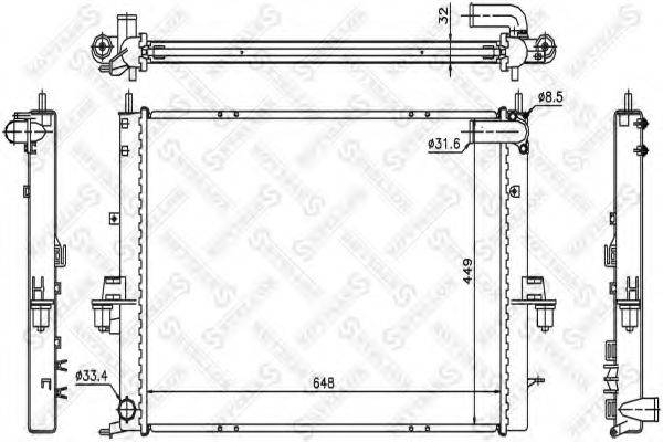 STELLOX 1026282SX Радіатор, охолодження двигуна