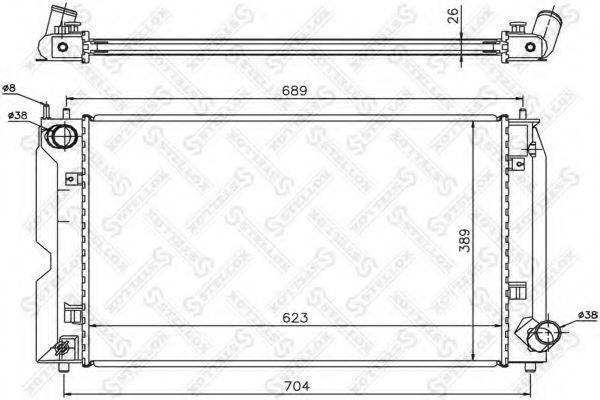 STELLOX 1026308SX Радіатор, охолодження двигуна