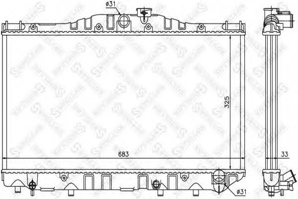 STELLOX 1026370SX Радіатор, охолодження двигуна