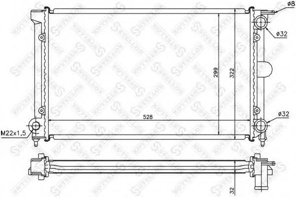 STELLOX 1026409SX Радіатор, охолодження двигуна