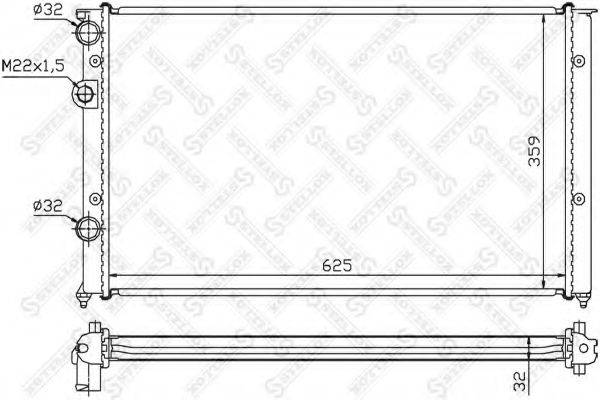 STELLOX 1026424SX Радіатор, охолодження двигуна