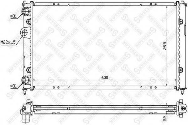 STELLOX 1026568SX Радіатор, охолодження двигуна