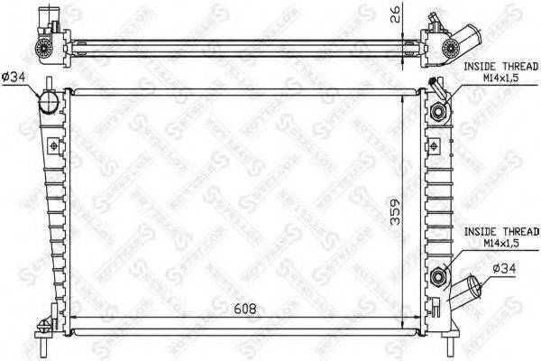 STELLOX 1026659SX Радіатор, охолодження двигуна