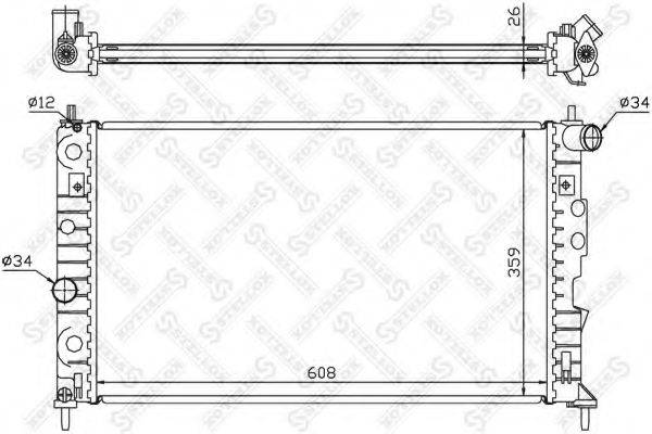 STELLOX 1026660SX Радіатор, охолодження двигуна