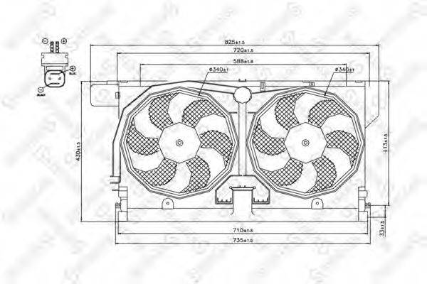 STELLOX 2999345SX Вентилятор, охолодження двигуна