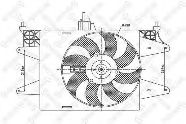 STELLOX 2999398SX Вентилятор, охолодження двигуна