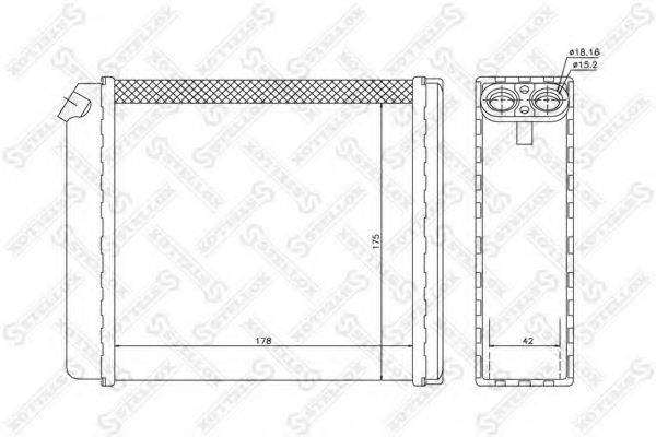 STELLOX 1035058SX Теплообмінник, опалення салону