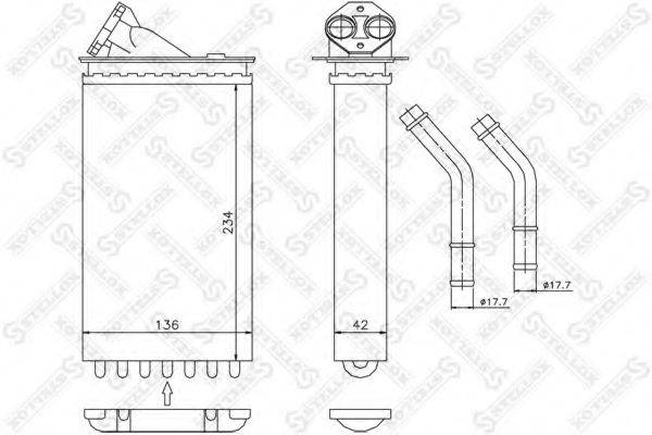 STELLOX 1035156SX Теплообмінник, опалення салону