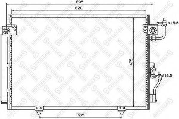 STELLOX 1045138SX Конденсатор, кондиціонер