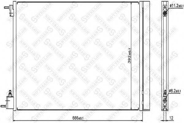 STELLOX 1045185SX Конденсатор, кондиціонер