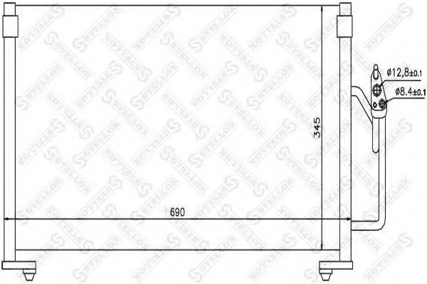 STELLOX 1045229SX Конденсатор, кондиціонер