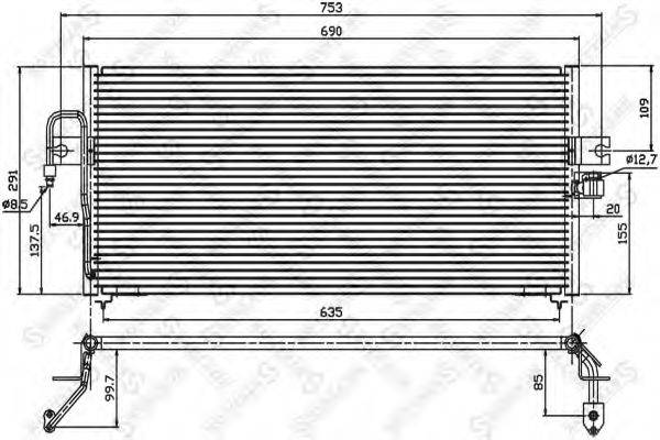 STELLOX 1045317SX Конденсатор, кондиціонер