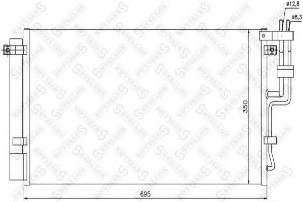 STELLOX 1045387SX Конденсатор, кондиціонер