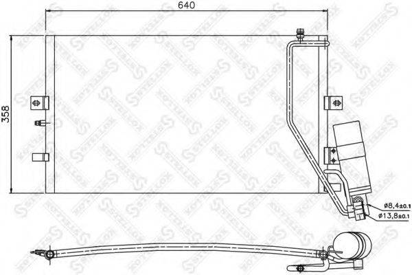 STELLOX 1045513SX Конденсатор, кондиціонер