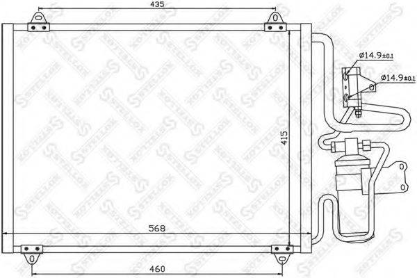 STELLOX 1045590SX Конденсатор, кондиціонер