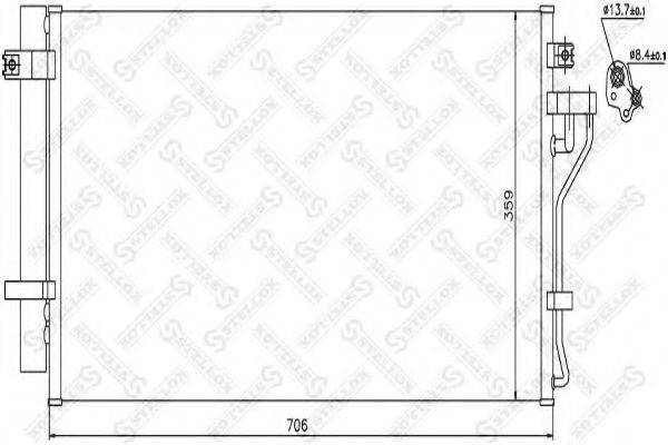 STELLOX 1045623SX Конденсатор, кондиціонер